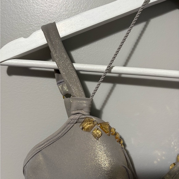 Marlies Dekkers Flic & Flac Sun-kissed Gold One Piece Plunge Top Swimsuit - Picture 6 of 17